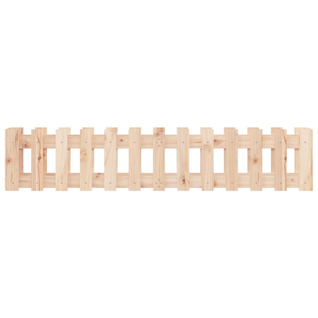 VidaXL Plantenbak verhoogd met hekontwerp 150x30x30 cm grenenhout