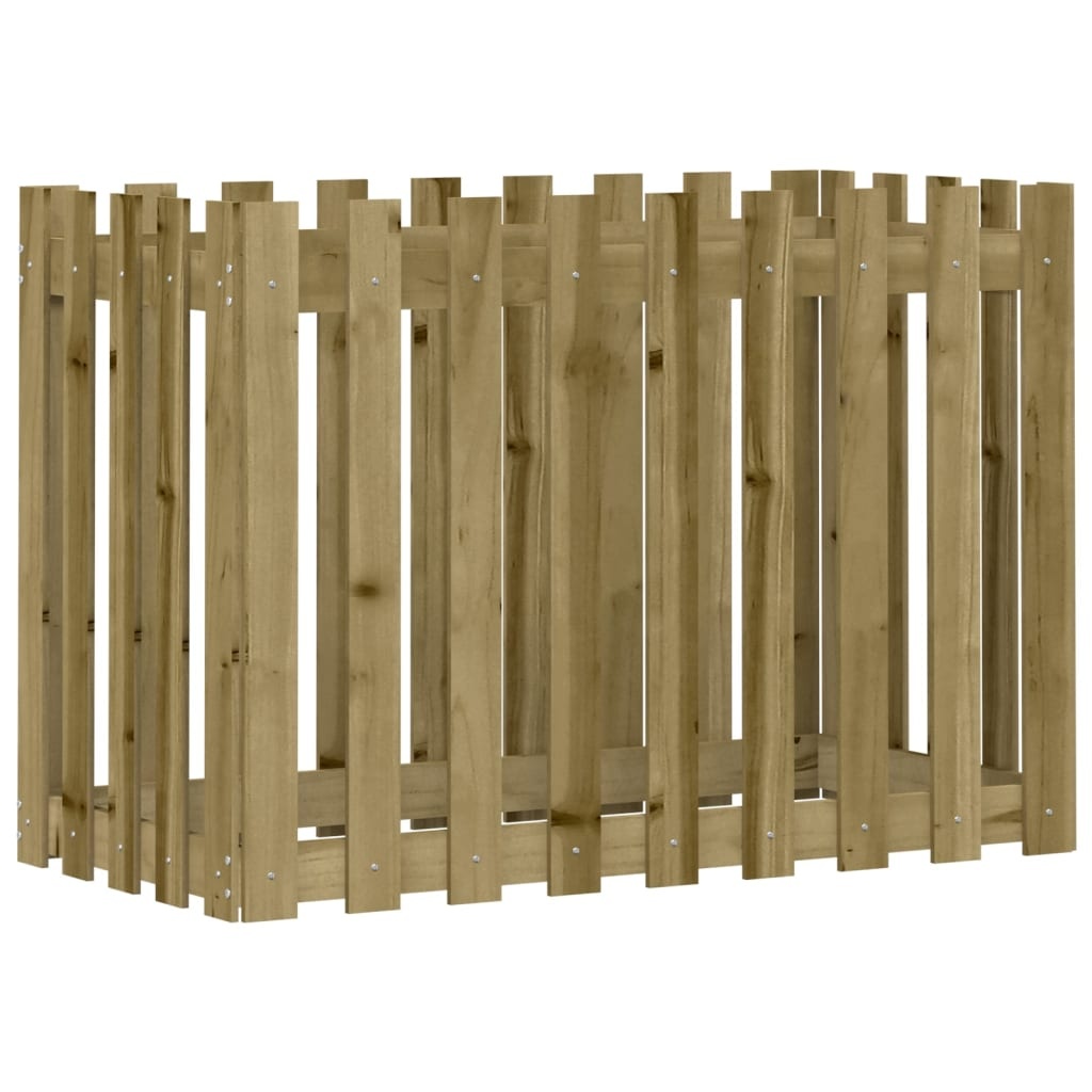 VidaXL Plantenbak verhoogd hekontwerp 100x50x70 cm geïmpregneerd hout