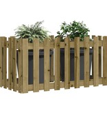 VidaXL Plantenbak verhoogd hekontwerp 100x50x70 cm geïmpregneerd hout