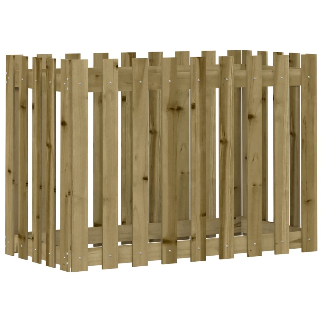 VidaXL Plantenbak verhoogd hekontwerp 100x50x70 cm geïmpregneerd hout