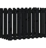 VidaXL Plantenbak verhoogd hekontwerp 100x50x70 cm grenenhout zwart