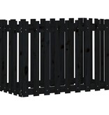 VidaXL Plantenbak verhoogd hekontwerp 100x50x70 cm grenenhout zwart