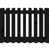 VidaXL Plantenbak verhoogd hekontwerp 100x50x70 cm grenenhout zwart