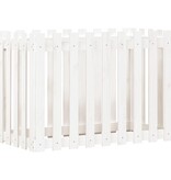 VidaXL Plantenbak verhoogd hekontwerp 100x50x70 cm grenenhout wit