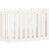 VidaXL Plantenbak verhoogd hekontwerp 100x50x70 cm grenenhout wit