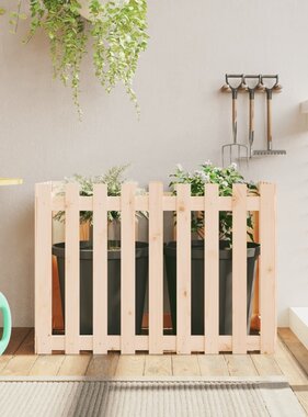 VidaXL Plantenbak verhoogd met hekontwerp 100x50x70 cm grenenhout