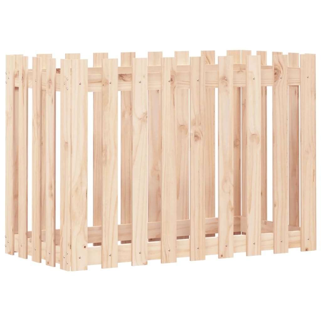 VidaXL Plantenbak verhoogd met hekontwerp 100x50x70 cm grenenhout