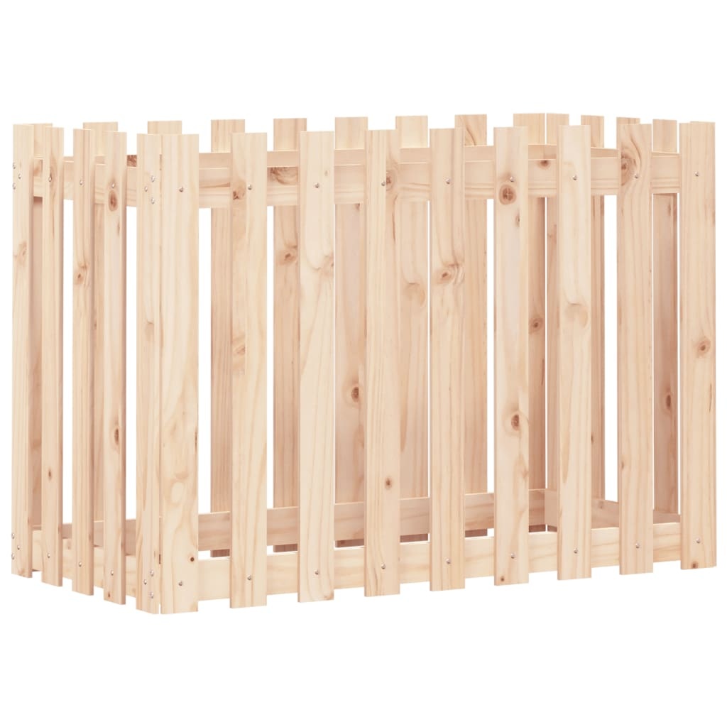 VidaXL Plantenbak verhoogd met hekontwerp 100x50x70 cm grenenhout