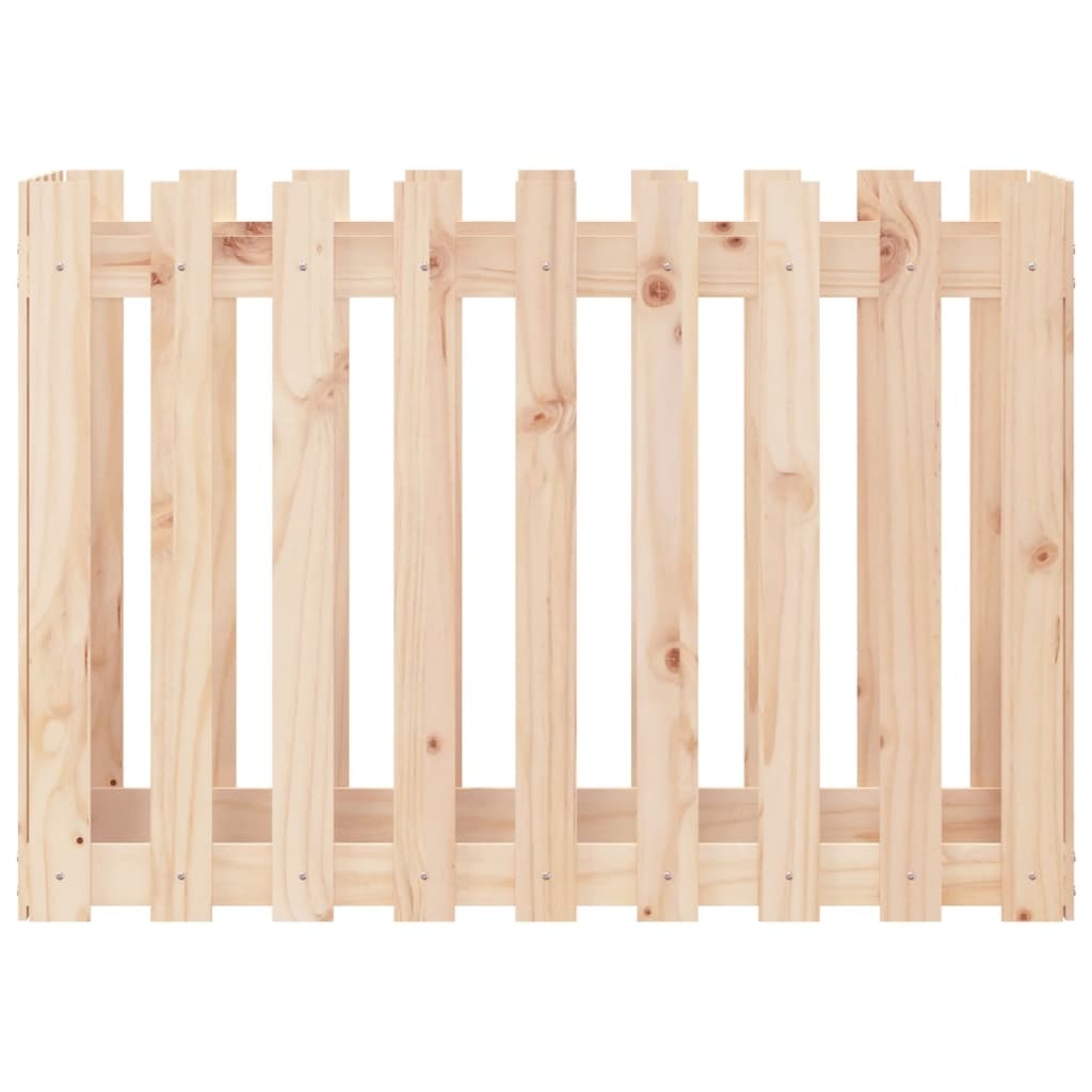 VidaXL Plantenbak verhoogd met hekontwerp 100x50x70 cm grenenhout