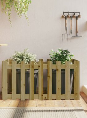 VidaXL Plantenbak verhoogd hekontwerp 100x50x50 cm geïmpregneerd hout