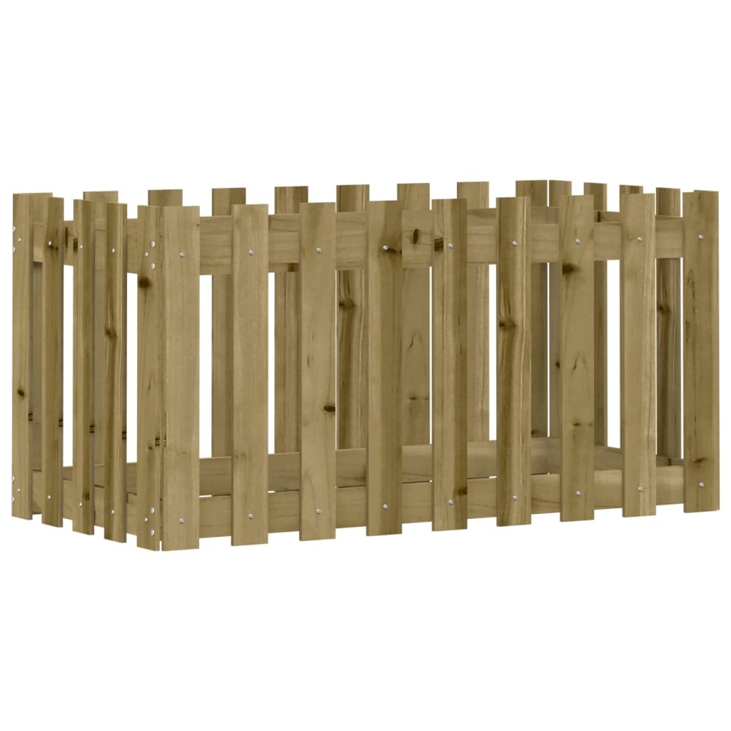 VidaXL Plantenbak verhoogd hekontwerp 100x50x50 cm geïmpregneerd hout