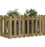 VidaXL Plantenbak verhoogd hekontwerp 100x50x50 cm geïmpregneerd hout