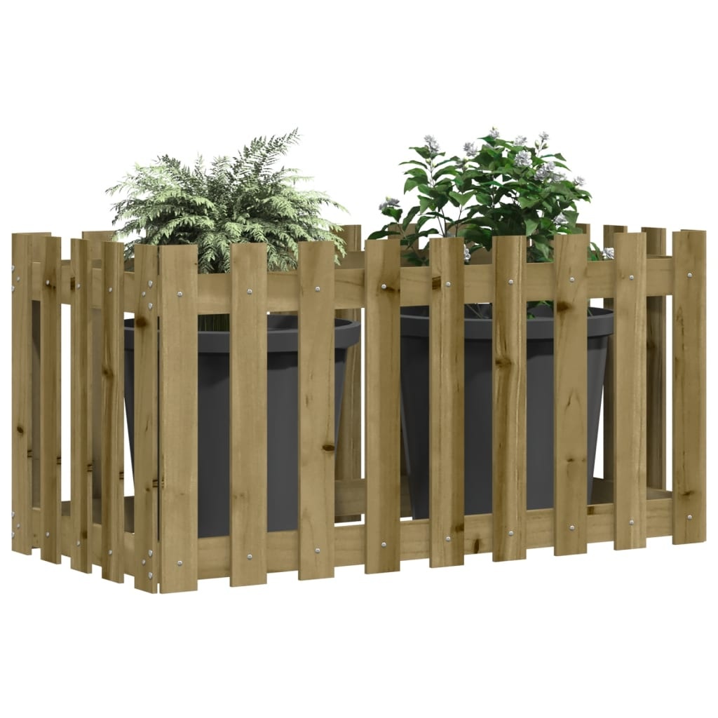 VidaXL Plantenbak verhoogd hekontwerp 100x50x50 cm geïmpregneerd hout
