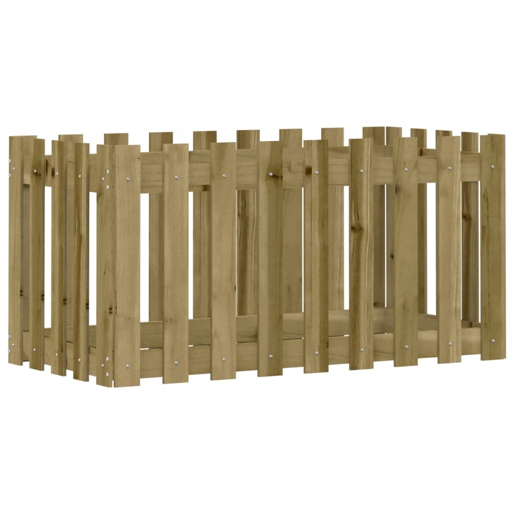 VidaXL Plantenbak verhoogd hekontwerp 100x50x50 cm geïmpregneerd hout