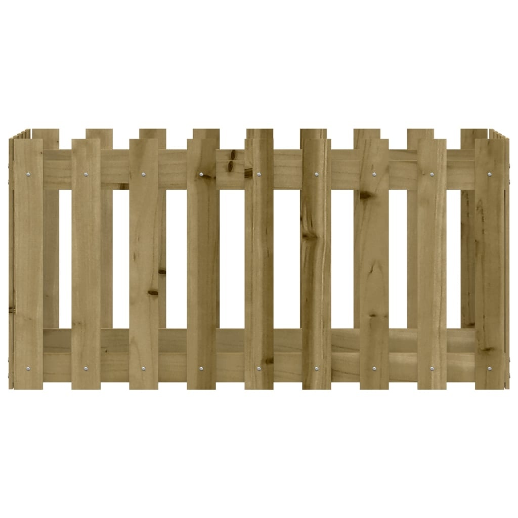 VidaXL Plantenbak verhoogd hekontwerp 100x50x50 cm geïmpregneerd hout