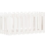 VidaXL Plantenbak verhoogd hekontwerp 100x50x50 cm grenenhout wit