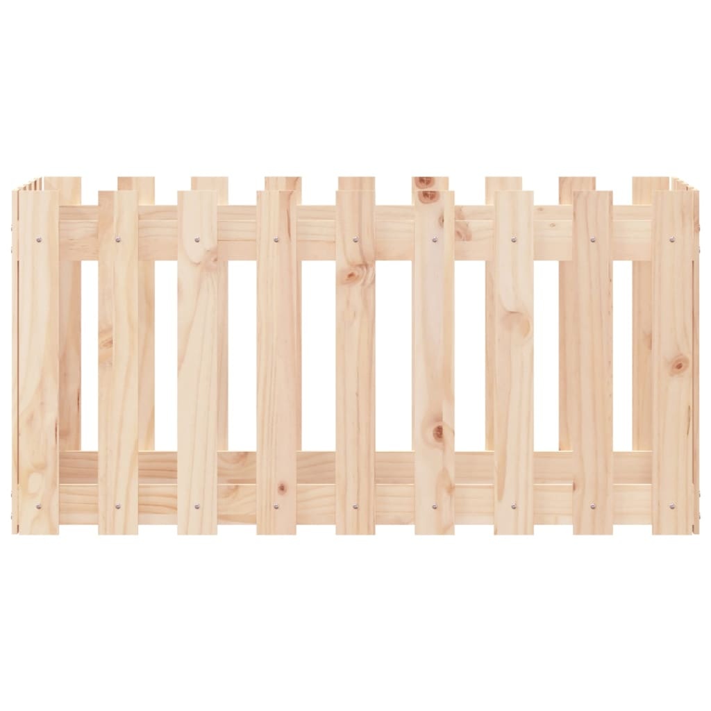 VidaXL Plantenbak verhoogd met hekontwerp 100x50x50 cm grenenhout