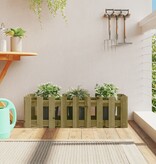 VidaXL Plantenbak verhoogd hekontwerp 100x30x30 cm geïmpregneerd hout
