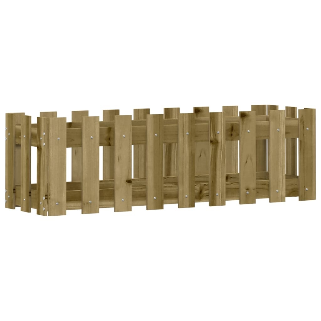 VidaXL Plantenbak verhoogd hekontwerp 100x30x30 cm geïmpregneerd hout