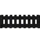 VidaXL Plantenbak verhoogd hekontwerp 100x30x30 cm grenenhout zwart