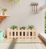 VidaXL Plantenbak verhoogd met hekontwerp 100x30x30 cm grenenhout
