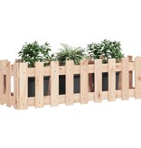 VidaXL Plantenbak verhoogd met hekontwerp 100x30x30 cm grenenhout