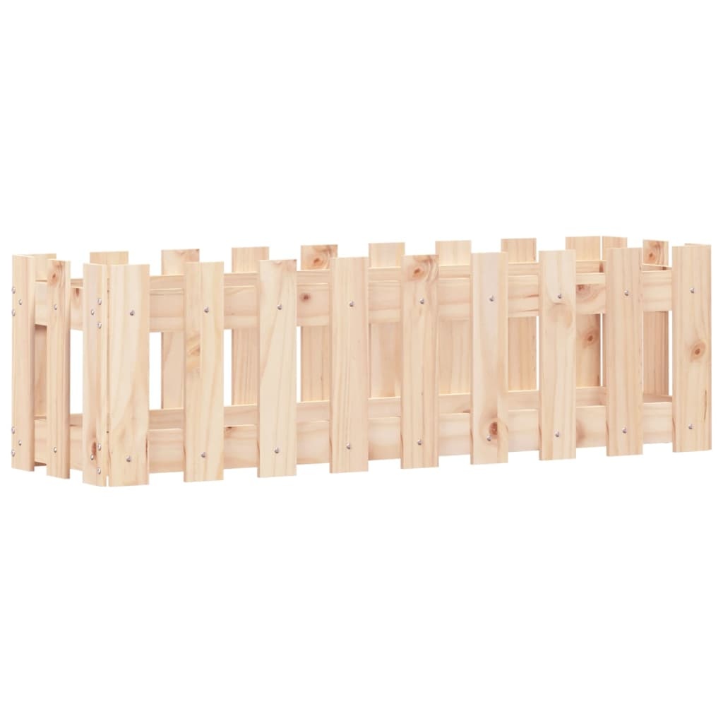 VidaXL Plantenbak verhoogd met hekontwerp 100x30x30 cm grenenhout