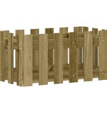 VidaXL Plantenbak met hekontwerp 60x30x30 cm geïmpregneerd grenenhout