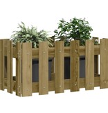 VidaXL Plantenbak met hekontwerp 60x30x30 cm geïmpregneerd grenenhout