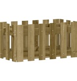 VidaXL Plantenbak met hekontwerp 60x30x30 cm geïmpregneerd grenenhout