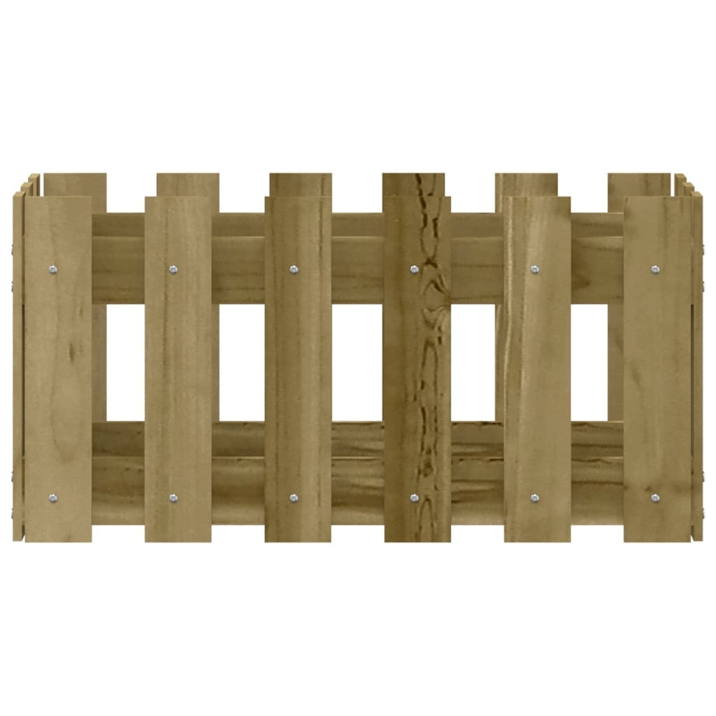 VidaXL Plantenbak met hekontwerp 60x30x30 cm geïmpregneerd grenenhout