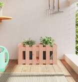 VidaXL Plantenbak met hekontwerp 60x30x30 cm massief dougashout