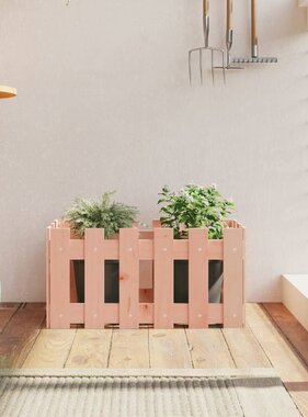 VidaXL Plantenbak met hekontwerp 60x30x30 cm massief dougashout