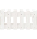 VidaXL Plantenbak met hekontwerp 60x30x30 cm massief grenenhout wit