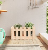 VidaXL Plantenbak met hekontwerp 60x30x30 cm massief grenenhout