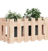 vidaXL Plantenbak met hekontwerp 60x30x30 cm massief grenenhout