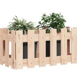 VidaXL Plantenbak met hekontwerp 60x30x30 cm massief grenenhout