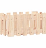 VidaXL Plantenbak met hekontwerp 60x30x30 cm massief grenenhout