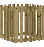 VidaXL Plantenbak met hekontwerp 70x70x70 cm geïmpregneerd grenenhout