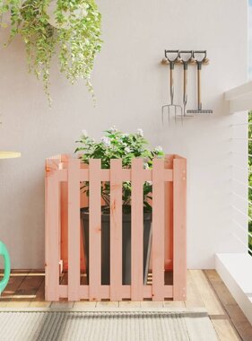 VidaXL Plantenbak met hekontwerp 70x70x70 cm massief douglashout