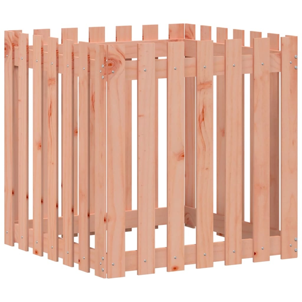 VidaXL Plantenbak met hekontwerp 70x70x70 cm massief douglashout