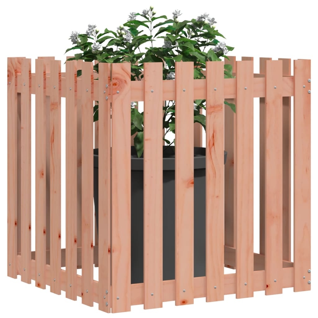 VidaXL Plantenbak met hekontwerp 70x70x70 cm massief douglashout