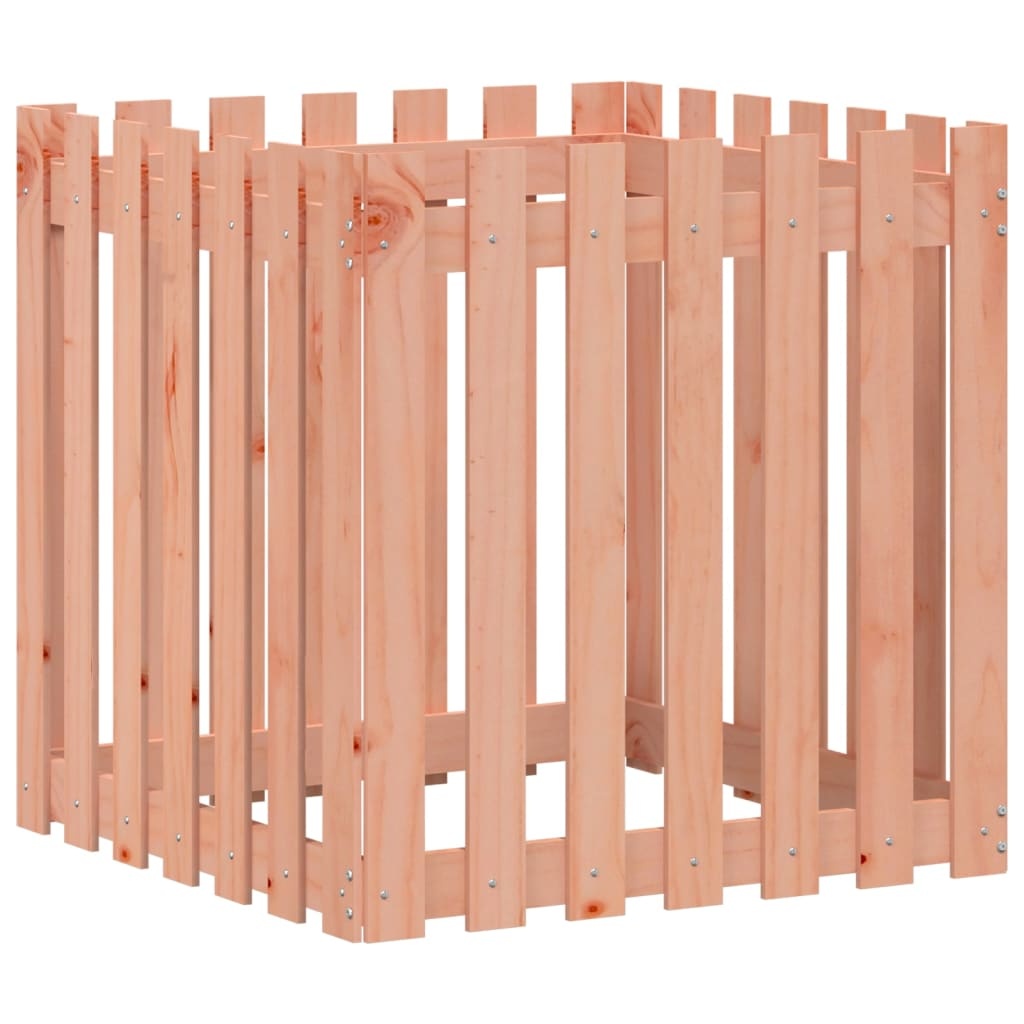 VidaXL Plantenbak met hekontwerp 70x70x70 cm massief douglashout