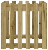 VidaXL Plantenbak met hekontwerp 60x60x60 cm geïmpregneerd grenenhout