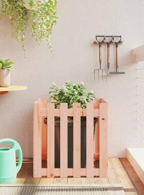 VidaXL Plantenbak met hekontwerp 60x60x60 cm massief douglashout