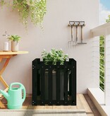 VidaXL Plantenbak met hekontwerp 60x60x60 cm massief grenenhout zwart