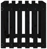 VidaXL Plantenbak met hekontwerp 60x60x60 cm massief grenenhout zwart