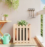 VidaXL Plantenbak met hekontwerp 60x60x60 cm massief grenenhout