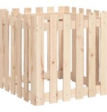 VidaXL Plantenbak met hekontwerp 60x60x60 cm massief grenenhout