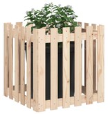 VidaXL Plantenbak met hekontwerp 60x60x60 cm massief grenenhout